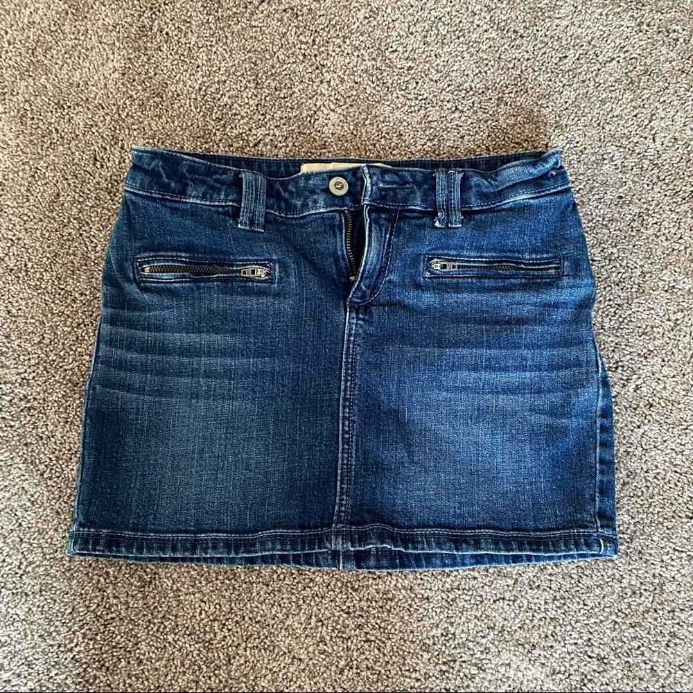 hollister jean skirt